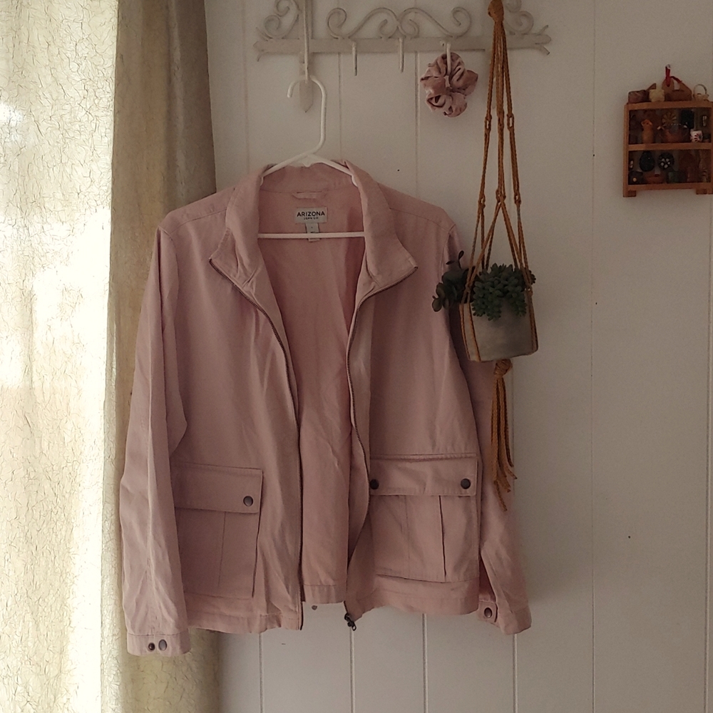 Arizona Pink Zipper Jacket Large